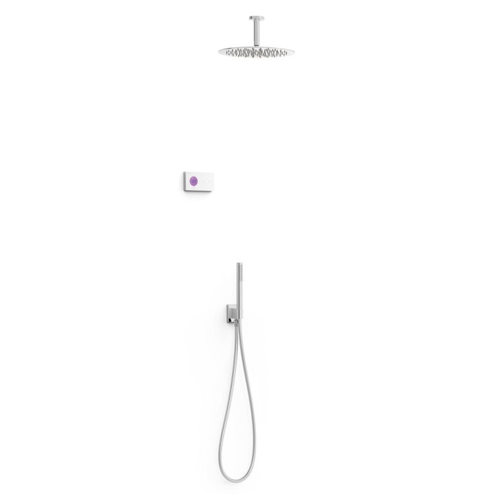Kit termostático electrónico ducha empotrado 2-vías SHOWER-TECHNOLOGY cromo - 09286567 1