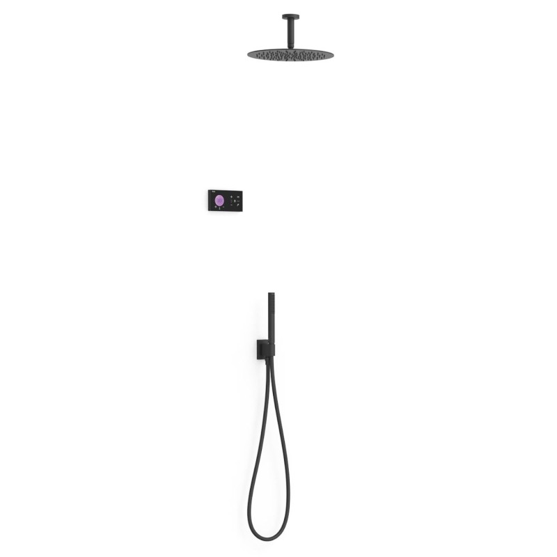 Kit termostático electrónico ducha empotrado 2-vías SHOWER-TECHNOLOGY negro mate - 09288567NM