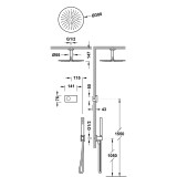 Kit termostático electrónico ducha empotrado 2-vías SHOWER-TECHNOLOGY oro rosa mate - 09286567OPM 2
