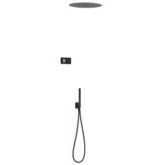 Kit termostático electrónico ducha empotrado 2-vías SHOWER-TECHNOLOGY negro mate - 09286555NM - Tres