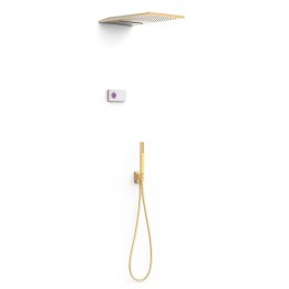 Kit termostático electrónico ducha empotrado 3-vías SHOWER-TECHNOLOGY oro mate - 09286308OM 1