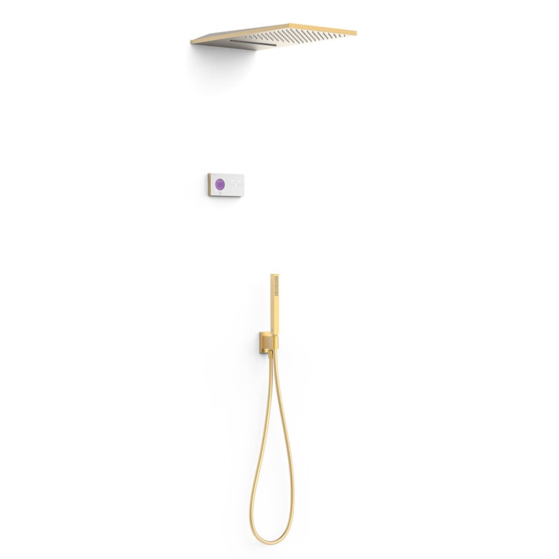 Kit termostático electrónico ducha empotrado 3-vías SHOWER-TECHNOLOGY oro mate - 09286308OM Kit termostático electrónico ducha empotrado 3-vías SHOWER-TECHNOLOGY oro mate - 09286308OM