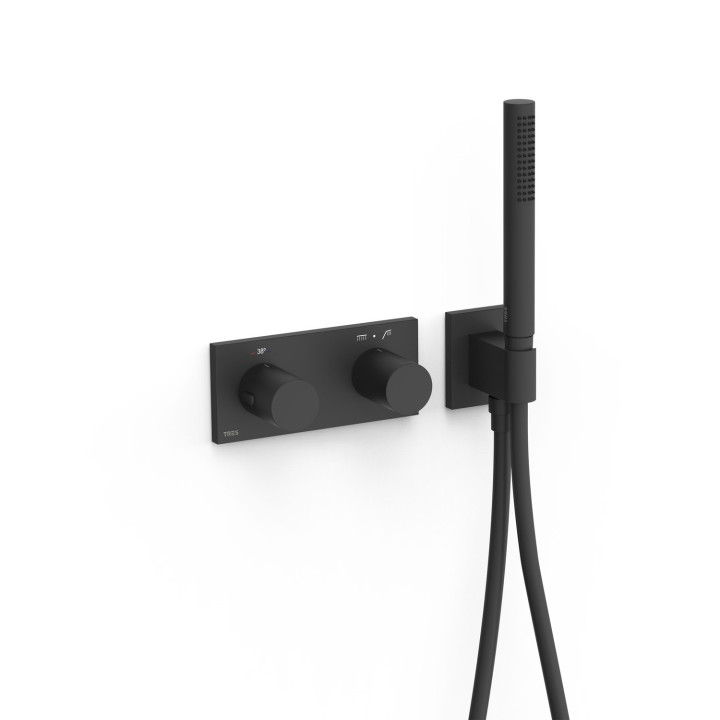 Termostático baño-ducha 2-vías B-SYSTEM negro mate - 30735201NM 1