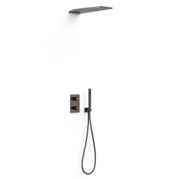 Kit termostático ducha empotrado 2-vías THERM-BOX negro metalizado - 21135005KM 1