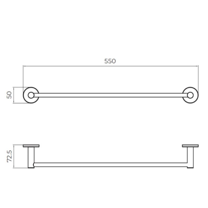 Toallero barra 50 ESSENTIAL cromo - CAE001-04 2