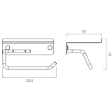 Portarrollo pared ESSENTIAL oro cepillado - CAE001-09/OC 2
