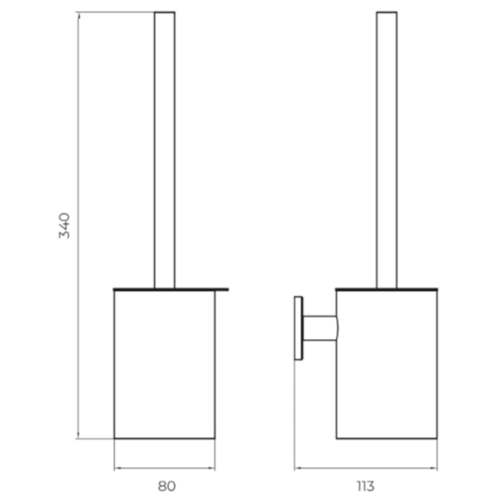 Escobillero pared ESSENTIAL negro mate - CAE001-06/NG 2