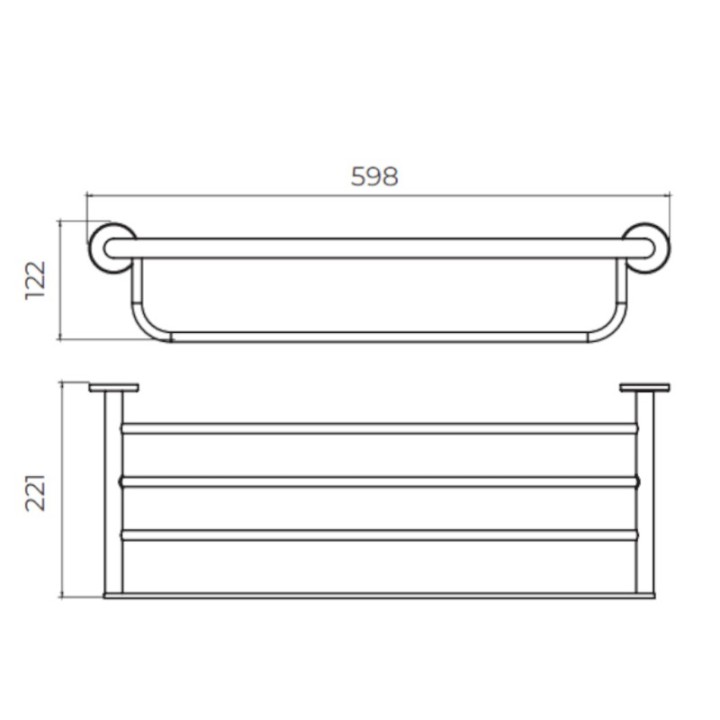 Toallero múltiple PRACTIC acero S316 - CAP003-05/AC 2