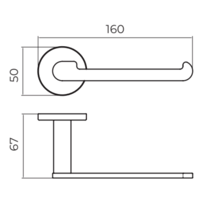 Portarrollo PRACTIC cromo - CAP003-08 2