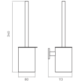 Escobillero PRACTIC cromo - CAP003-06 2