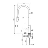 Monomando fregadero osmosis UDINE oro cepillado - 82702-G 2