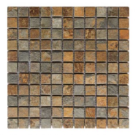 Malla Mosaico Piedra Natural MOS-007 MULTICOLOR 2,5x2,5 - Tercocer