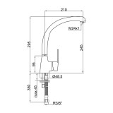 Monomando fregadero con conformado JET cromo - 96658 2