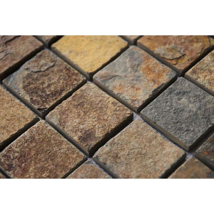 Malla mosaico piedra natural MOS-008 MULTICOLOR 5x5 - Tercocer 2