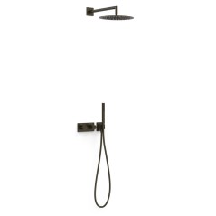Kit termostático ducha empotrado 2-vías B-SYSTEM negro bronce - 30735204KMB - Tres