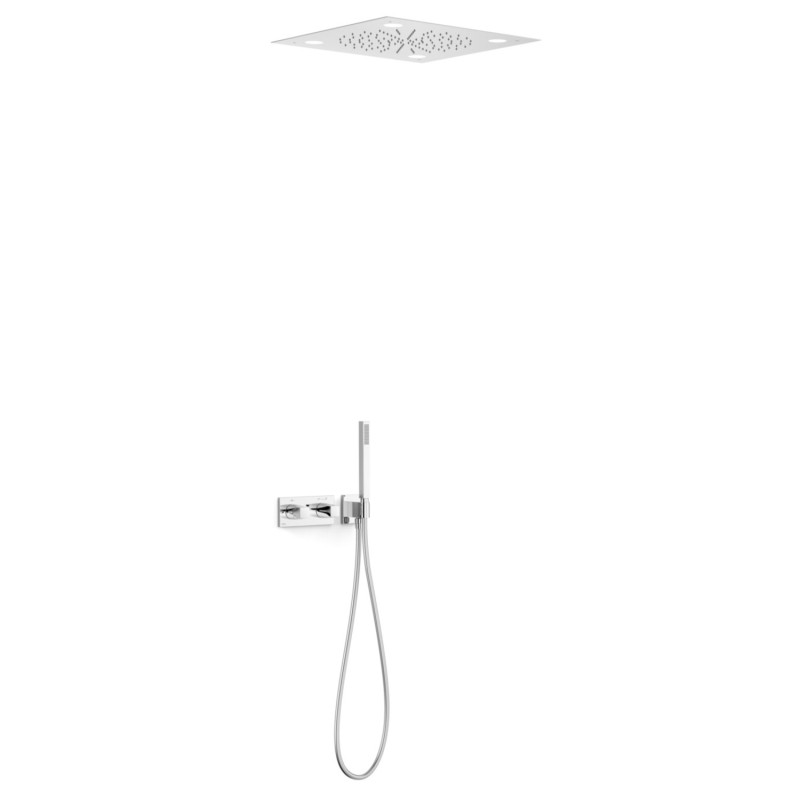 Kit termostático ducha empotrado 2-vías B-SYSTEM cromo - 30725208
