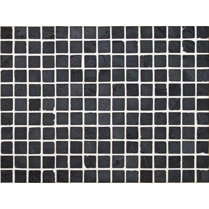 Malla Mosaico Piedra Natural MOS-011 NEGRO 2,5x2,5 - Tercocer 1