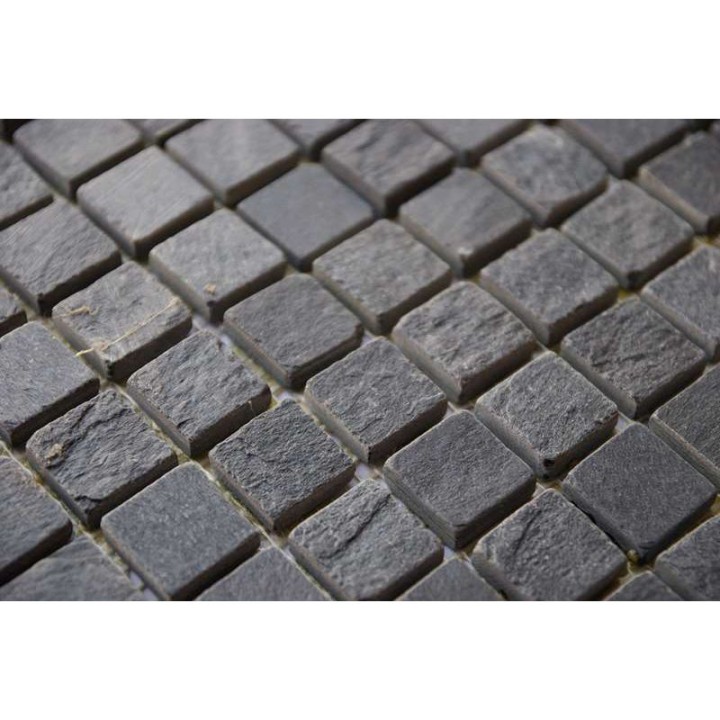 Malla Mosaico Piedra Natural MOS-011 NEGRO 2,5x2,5 - Tercocer 2