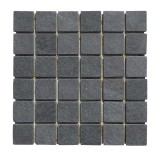 Malla Mosaico Piedra Natural MOS-012 NEGRO 5x5 - Tercocer