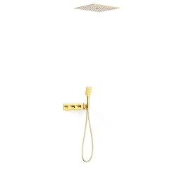 Kit termostático ducha empotrado 3-vías B-SYSTEM oro brillo - 30725306OR 1