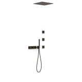 Kit termostático ducha empotrado 4-vías B-SYSTEM negro bronce - 30725406KMB 1