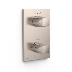 Termostático ducha empotrado 2-vías THERM-BOX acero - 21125001AC - Tres