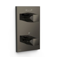 Termostático ducha empotrado 2-vías THERM-BOX negro metalizado - 21125001KM - Tres