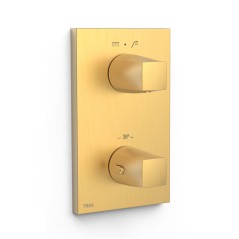 Termostático ducha empotrado 2-vías THERM-BOX oro mate - 21125001OM - Tres