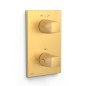 Termostático ducha empotrado 2-vías THERM-BOX oro mate - 21125001OM
