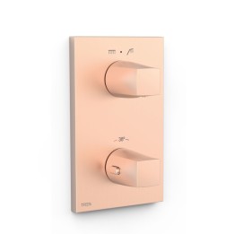 Termostático ducha empotrado 2-vías THERM-BOX oro rosa mate - 21125001OPM 1