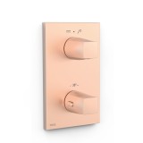 Termostático ducha empotrado 2-vías THERM-BOX oro rosa mate - 21125001OPM 1