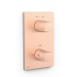 Termostático ducha empotrado 2-vías THERM-BOX oro rosa mate - 21125001OPM