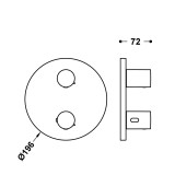 Termostático ducha empotrado 2-vías THERM-BOX cromo - 26225001 2