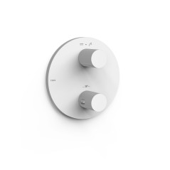 Termostático ducha empotrado 2-vías THERM-BOX blanco mate - 26225001BM - Tres