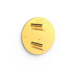Termostático ducha empotrado 2-vías THERM-BOX oro brillo - 26225001OR 1