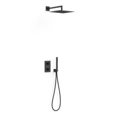 Kit termostático ducha empotrado 2-vías THERM-BOX negro mate - 21135004NM - Tres