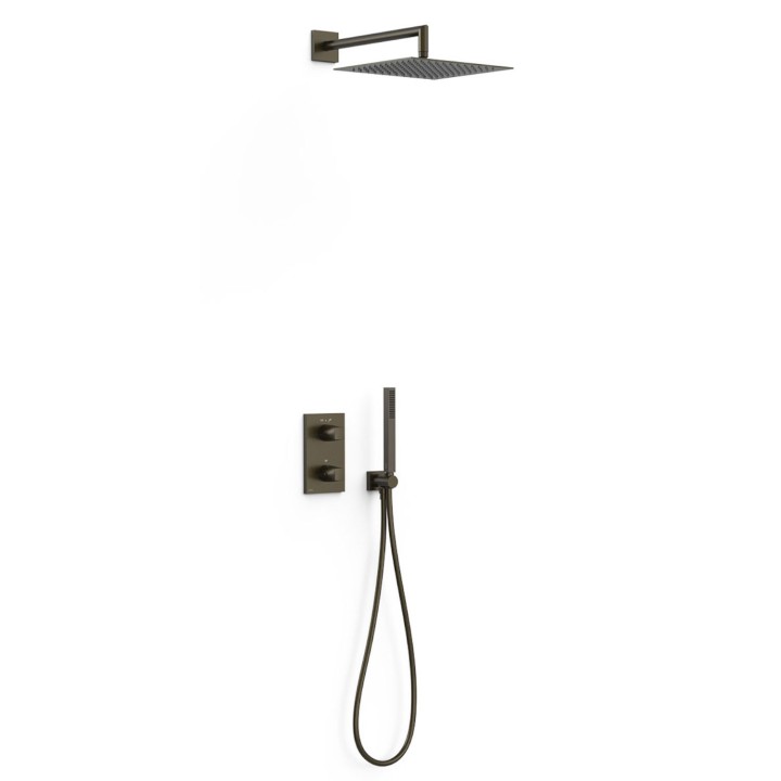 Kit termostático ducha empotrado 2-vías THERM-BOX negro bronce - 21135004KMB 1
