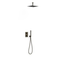 Kit termostático ducha empotrado 2-vías THERM-BOX negro bronce - 21135003KMB 1