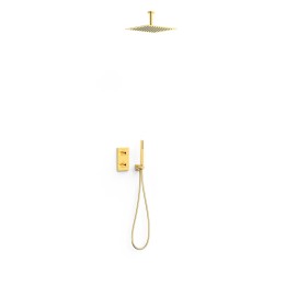 Kit termostático ducha empotrado 2-vías THERM-BOX oro brillo - 21135003OR 1