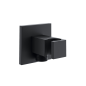 Soporte ducha cuadrado con toma HIDROTERAPIA negro mate - 4798NM