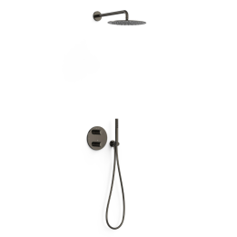 Kit termostático ducha empotrado 2-vías THERM-BOX negro metalizado - 26235004KM 1