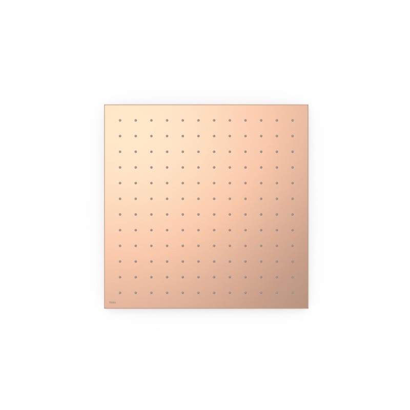Rociador ducha a techo TRES 405x405mm oro rosa mate - 13495101OPM
