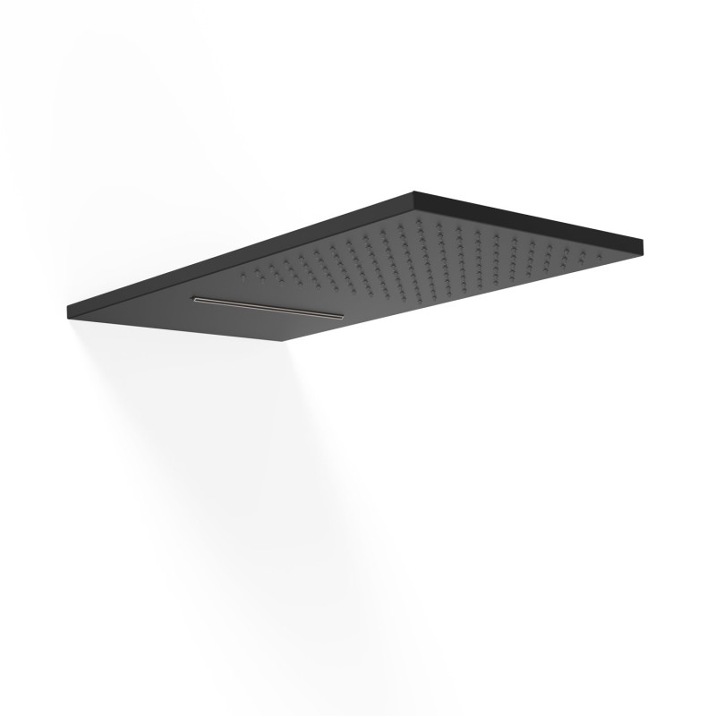 Rociador ducha a pared TRES 280x550mm negro mate - 29990301NM