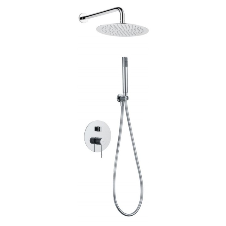 Kit monomando ducha empotrado 2-vías LINE cromo - GPD038 1