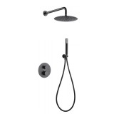 Kit monomando ducha empotrado 2-vías LINE Black Gun Metal - GPD038/BGM 1