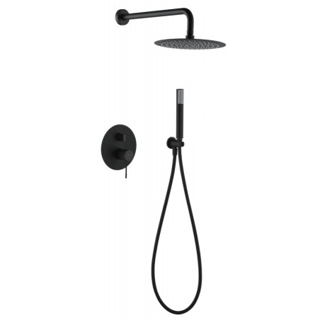 Kit monomando ducha empotrado 2-vías LINE negro mate - GPD038/NG - Imex