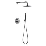 Kit monomando ducha empotrado 2-vías LINE niquel cepillado - GPD038/NQ 1