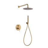 Kit monomando ducha empotrado 2-vías LINE oro cepillado - GPD038/OC 1