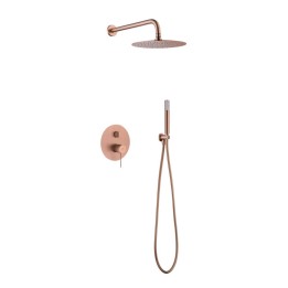 Kit monomando ducha empotrado 2-vías LINE oro rosa cepillado - GPD038/ORC 1