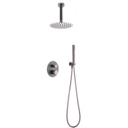 Kit termostático ducha empotrado 2-vías TOP gris mate/champagne - GTQ038/GC 1